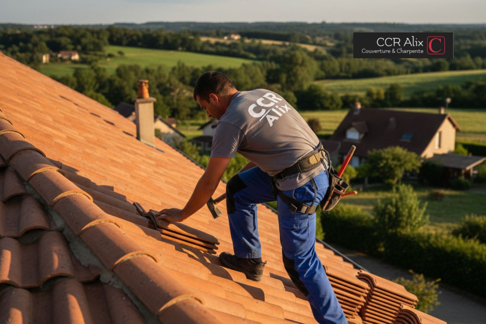 Réparation tuiles toiture