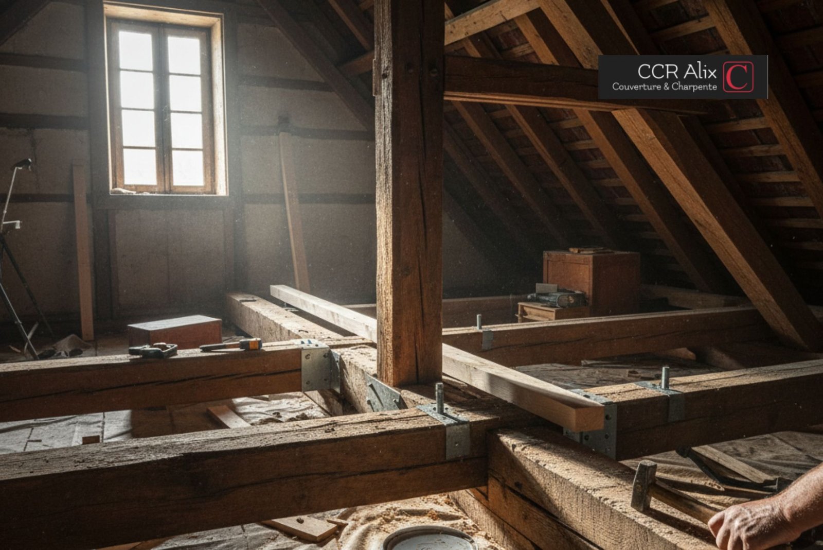Réparation charpente bois