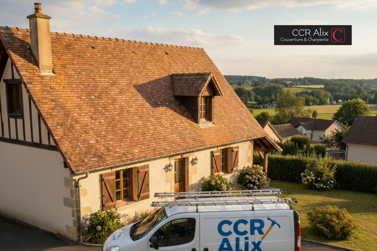 Toiture après démoussage Bourg-en-Bresse